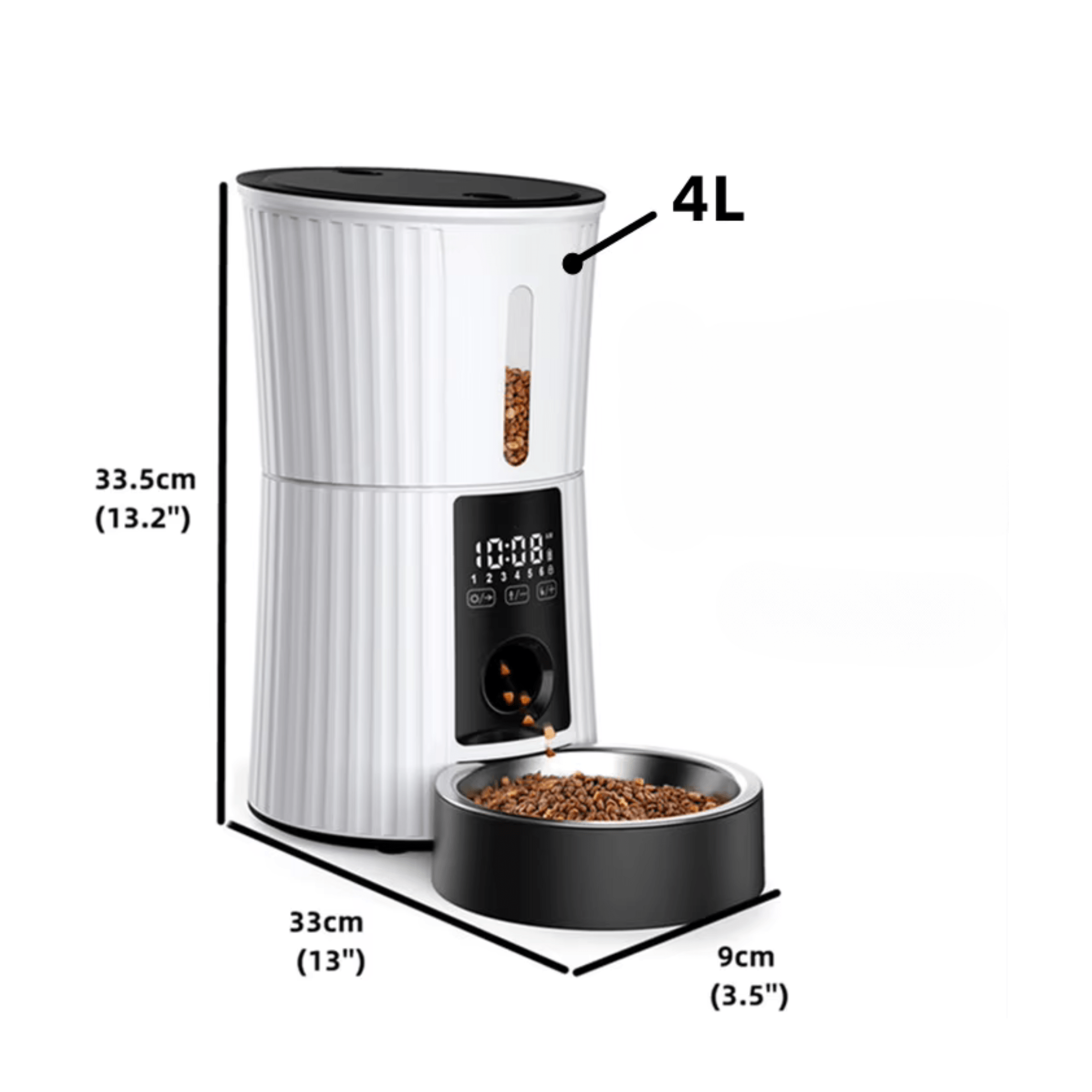 Automatischer Futterspender für Hunde & Katzen – 4L – Futterautomat Katze – MVM