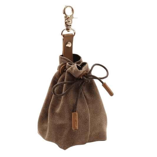 Hundeleckerli Tasche aus Stoff – Mit Kordelzug & Clip - Verschluss – Hundeleckerli Tasche – MVM