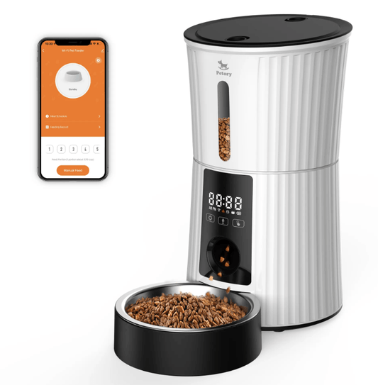 PetGenix Futterautomat Katze 4L mit Wifi & App – Futterautomat Katze – MVM